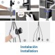 Kitchen faucet, removable and extendable, rotatable 360º curved lines