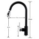 Kitchen faucet, removable and extendable, rotatable 360º curved lines