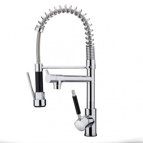 Kitchen faucet with double outlet, removable, professional 360º rotating