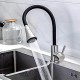 Adjustable and deformable silicone kitchen tap, rotatable 360º