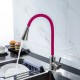 Adjustable and deformable silicone kitchen tap, rotatable 360º