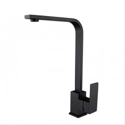 Square and flat kitchen tap with 360º rotation