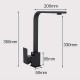 Adjustable and deformable silicone kitchen tap, rotatable 360º