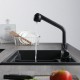 Kitchen faucet, removable and extendable, rotatable 360º curved lines