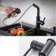 Kitchen faucet, removable and extendable, rotatable 360º curved lines