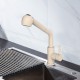 Kitchen faucet, removable and extendable, rotatable 360º curved lines