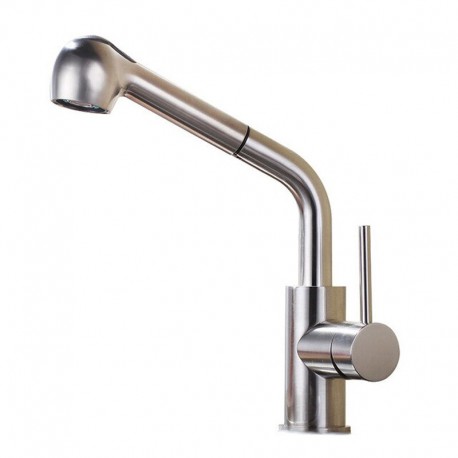 Kitchen faucet, removable and extendable, rotatable 360º curved lines
