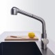 Kitchen faucet, removable and extendable, rotatable 360º curved lines