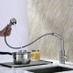 Kitchen faucet, removable and extendable, rotatable 360º curved lines