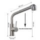 Kitchen faucet, removable and extendable, rotatable 360º curved lines