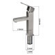 Square single-handle washbasin tap