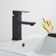 Square single-handle washbasin tap