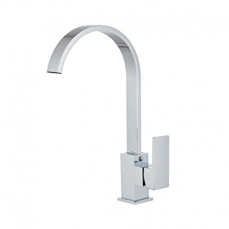 Square and and curved lines kitchen tap with 360º rotation