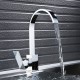 Square and and curved lines kitchen tap with 360º rotation