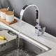 Square and and curved lines kitchen tap with 360º rotation