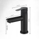 Square single-handle washbasin tap