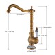Brass cooking faucet old design with porcelain handle