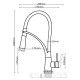 Extraible kitchen faucet mixer modern design and swivel 360 °