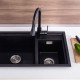 Kitchen faucet, removable and extendable, rotatable 360º curved lines