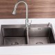 Kitchen faucet, removable and extendable, rotatable 360º curved lines