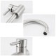 Modern round kitchen tap with 360º rotation