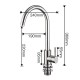 Modern round kitchen tap with 360º rotation