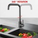 Modern round curved kitchen tap with 360º rotation