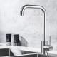 Modern round curved kitchen tap with 360º rotation