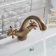 Retro washbasin faucet, antique brass vintage style double command