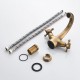 Retro washbasin faucet, antique brass vintage style double command