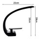 Modern nordic type washbasin tap with single-lever curved lines
