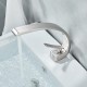 Modern nordic type washbasin tap with single-lever curved lines