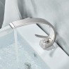 Modern nordic type washbasin tap with single-lever curved lines
