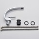 Modern nordic type washbasin tap with single-lever curved lines