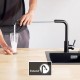 Kitchen faucet, extendable and multifunctional, rotatable 360º