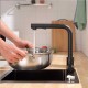 Kitchen faucet, extendable and multifunctional, rotatable 360º