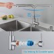 Kitchen faucet, extendable and multifunctional, rotatable 360º