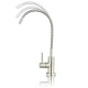 Faucet for reverse osmosis flexible stainless steel