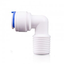 Quick connector threaded elbow 1/4" male to 1/4" tube