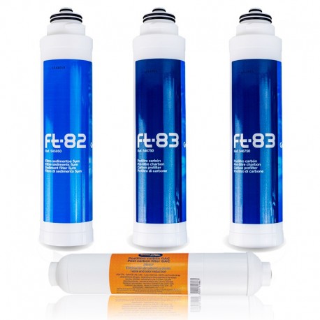 Complete filter replacement for osmosis maintenance with FT type cartridges