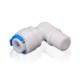 Quick connector threaded elbow 1/8" male to 1/4" tube