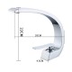 Modern nordic type washbasin tap with single-lever curved lines