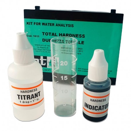 High precision and durability Titrant water hardness analysis kit to measure lime in French degrees or ºTH