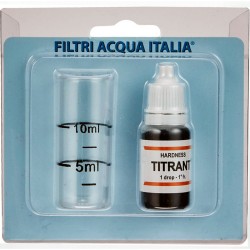 Titrant water hardness analysis kit to measure lime in French degrees