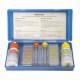 Test kit for the measurement of chlorine and pH in swimming pool water