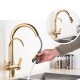 Reverse Osmosis 3-way tap, removable, 360º rotatable curved lines