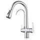 Reverse Osmosis 3-way tap, removable, 360º rotatable curved lines