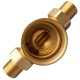 Brass water filter with self-cleaning stainless steel mesh