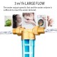 Brass water filter with self-cleaning stainless steel mesh