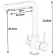 Modern Tap "Venus" 3 ways for reverse osmosis - 1